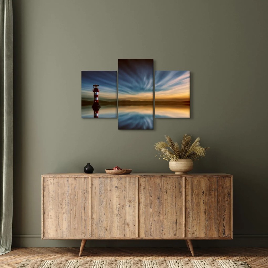 Világítótorony a tengeren (90x60 cm)