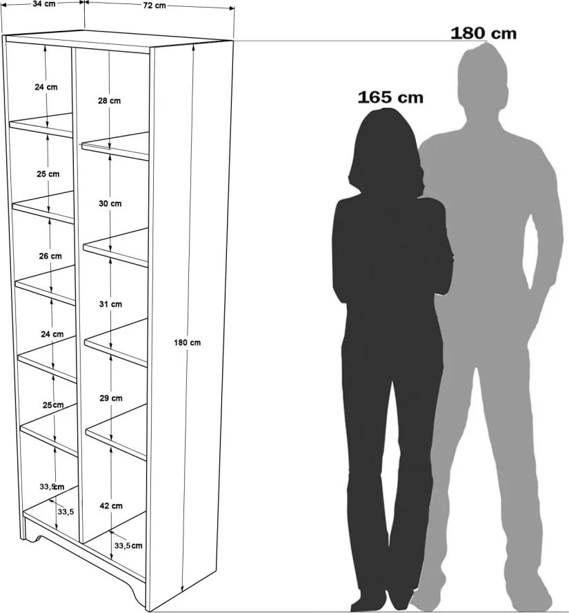 Konyhaszekrény, 72 cm – LIB2-SA