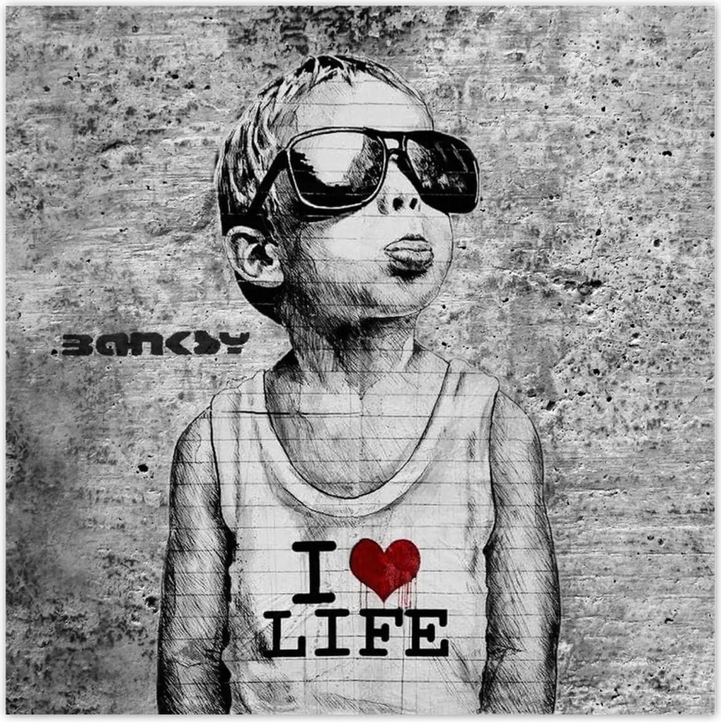 Fotótapéták 208x208 I love life Banksy