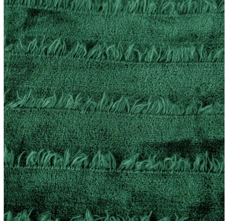 PRESTIGE sötétzöld mikroplüss pléd mintával Méret: 160 x 200 cm