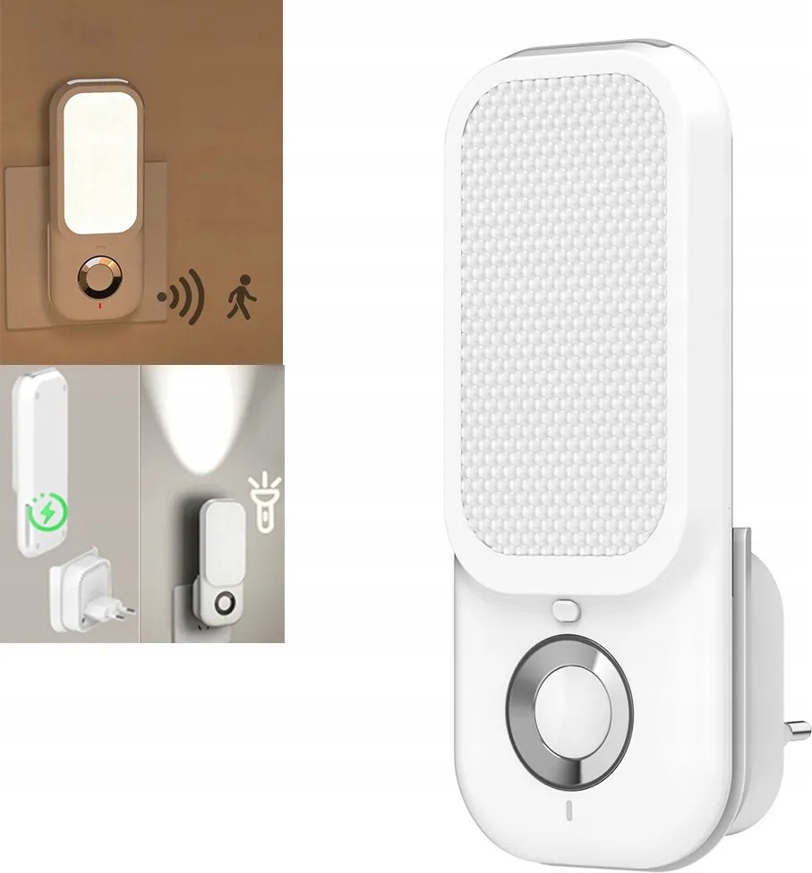 Led-es Éjszakai Érintkezési Lámpa Mozgásérzékelővel Konnektor Lámpa Zseblámpa