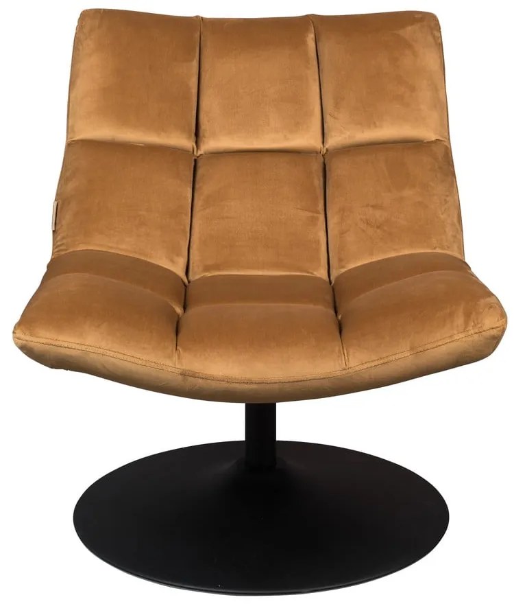 Mustársárga bársony fotel Bar – Dutchbone