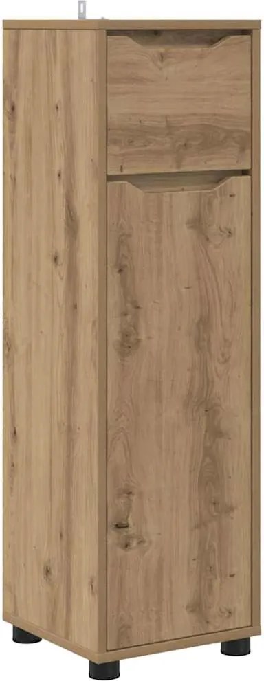 vidaXL Fürdőszoba Székény Artisan tölgy 30,5 x 30 x 101 cm Faanyag