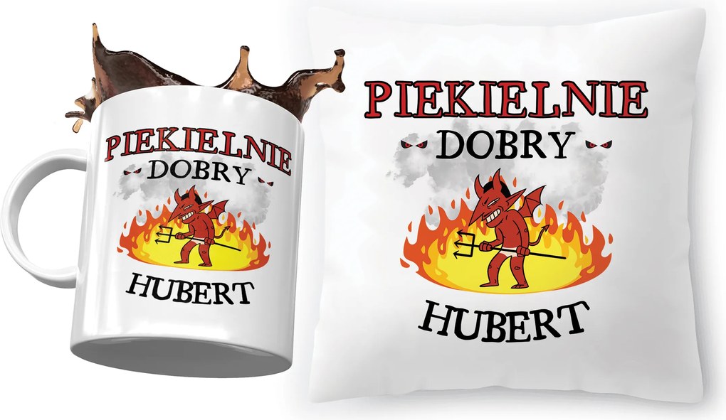 Hubert párna ajándék bögre szett fényképes nyomtatással