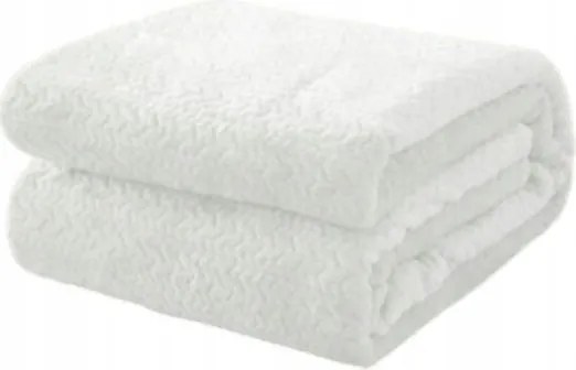 Puha takaró Halszálka 160x200 mikroszálas Fehér Világos ágytakaró Kanapé