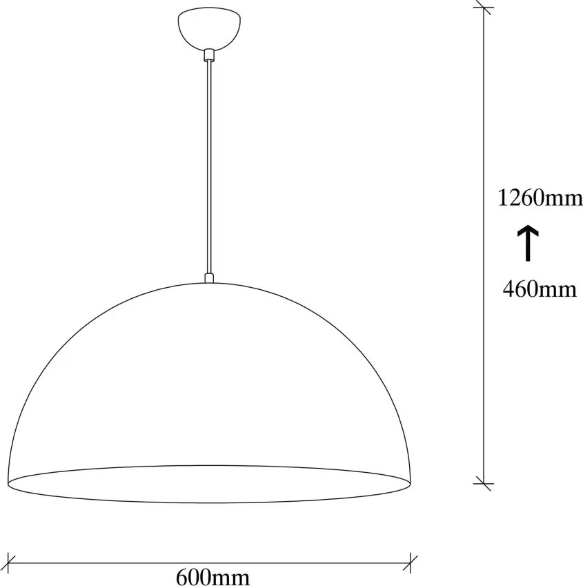 Sivani MR-720 fehér-arany fém függőlámpa, Ø60 cm