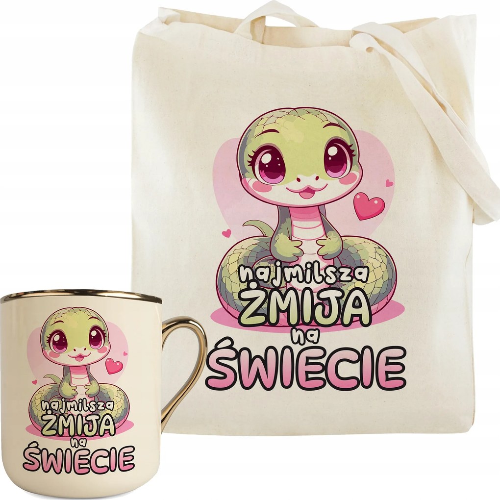 Bögre Szett Táska A Világ Legkedvesebb Kígyója Nőnapi Ajándék