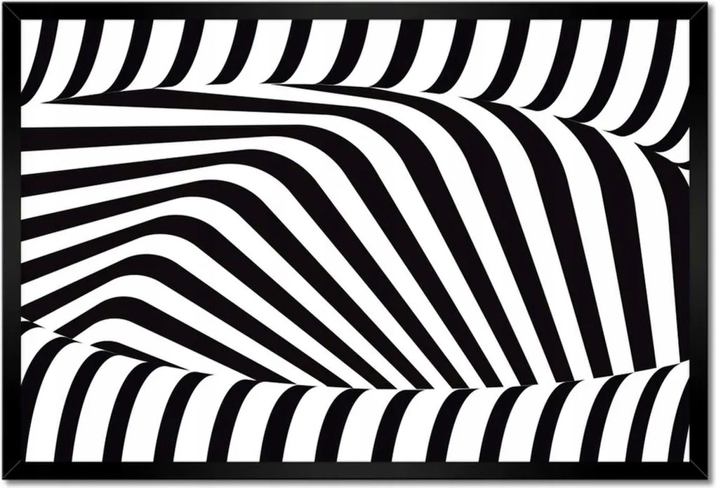 Poszter keretben 60x40 Absztrakt fekete-fehér