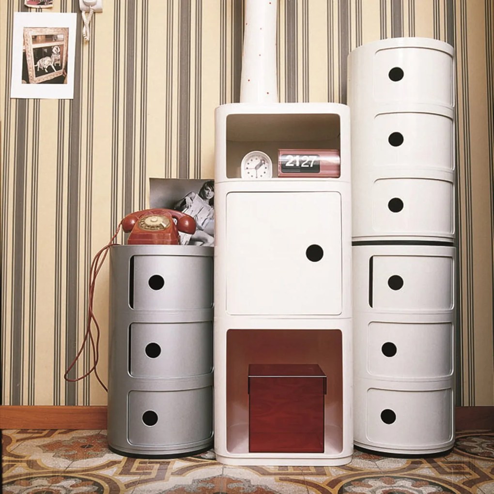 Kartell Componibili 4967 tárolóasztal, 3 tároló rész, több színben szín: égkék