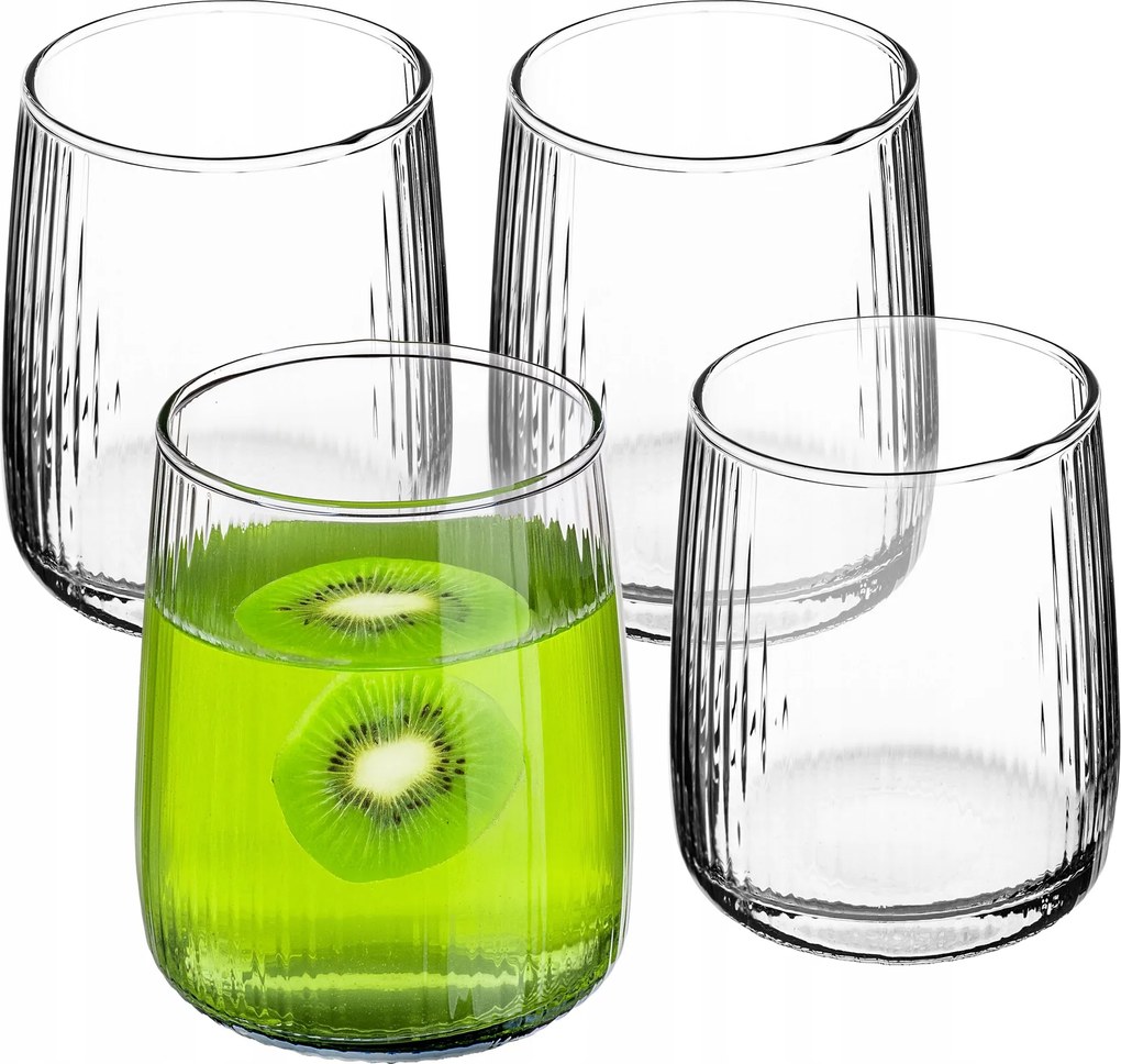 4x Italos Poharak 310ml Italok Víz Gyümölcslé Pohár Szett