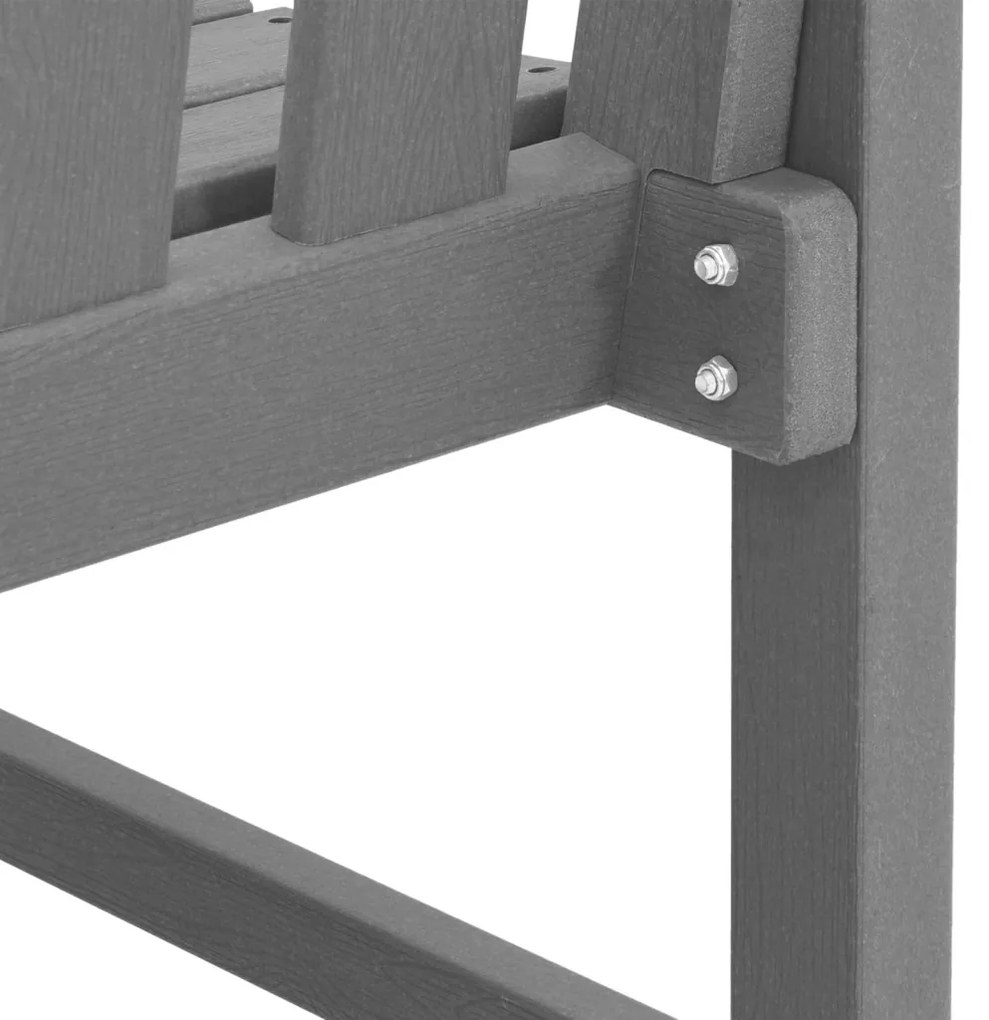 Kerti Pad Világosszürke 120 cm HDPE