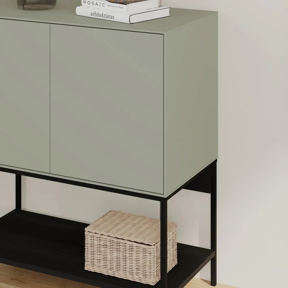 Zöld-fekete szekrény 80x90x40 cm Amira – Marckeric