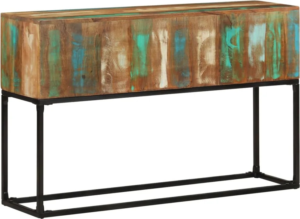 vidaXL tömör újrahasznosított fa tálalóasztal 120 x 30 x 75 cm