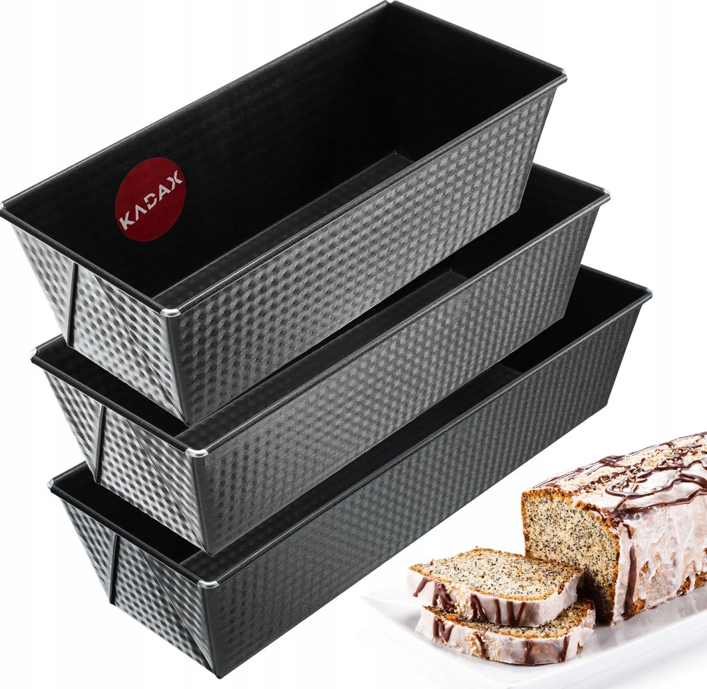 Tepsi Kenyérsütő Forma Tészta Sütőforma Szett XXL 3db-os