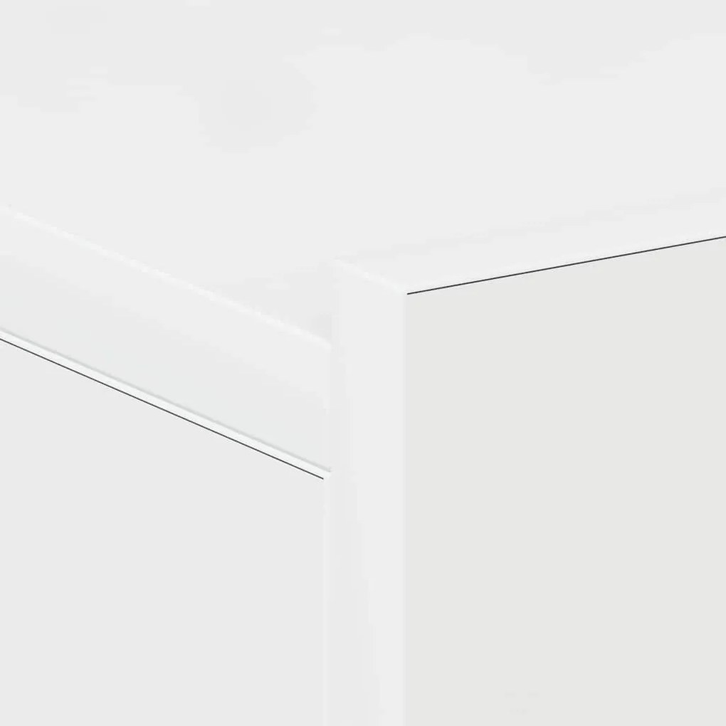 2 db magasfényű fehér szerelt fa függő éjjeliszekrény 40x30x15