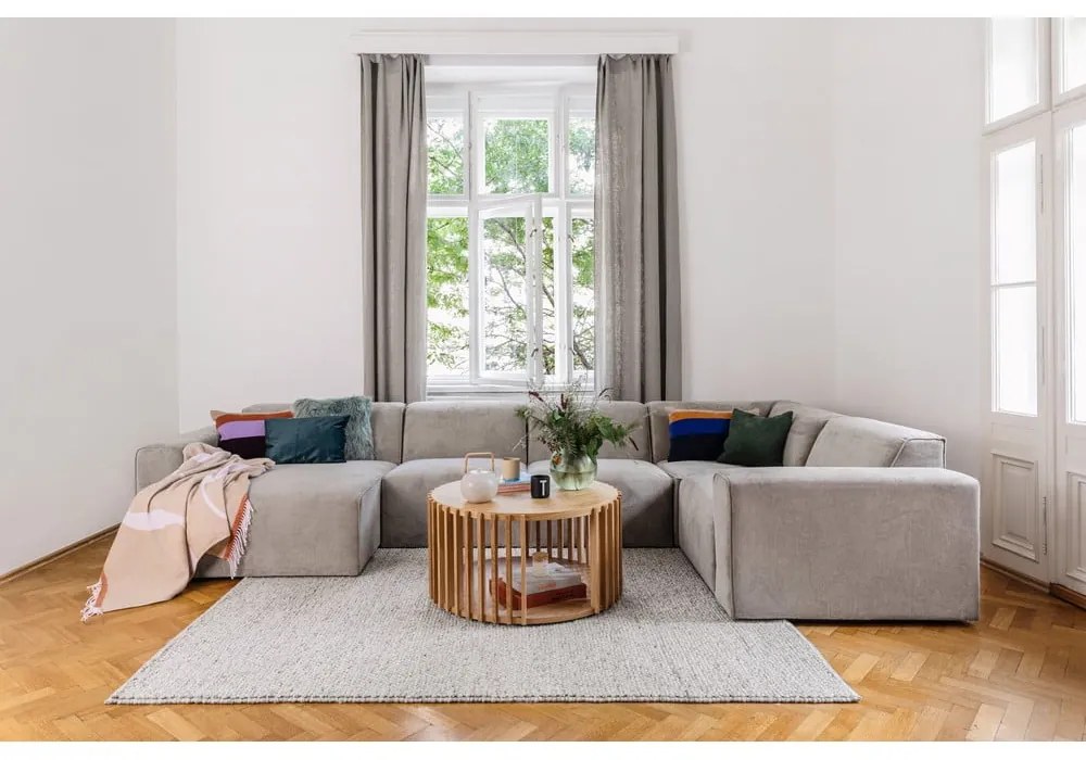 Sting bézs kordbársony sarokkanapé, bal oldali - Scandic