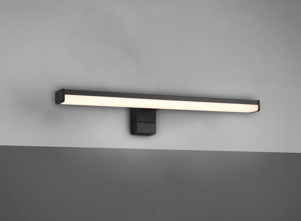 Matt fekete LED fali lámpa (hosszúság 40 cm) Lino – Trio