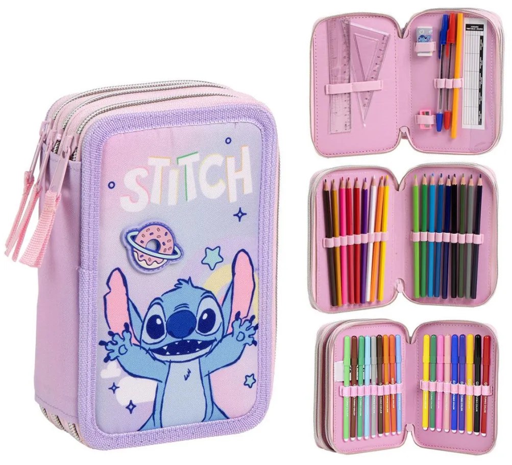 Disney Lilo és Stitch, A csillagkutya Universe tolltartó töltött 3 emeletes Giotto