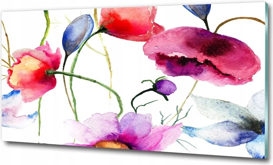 Fotótapéta falra edzett üveg Bazsarózsa 100x70