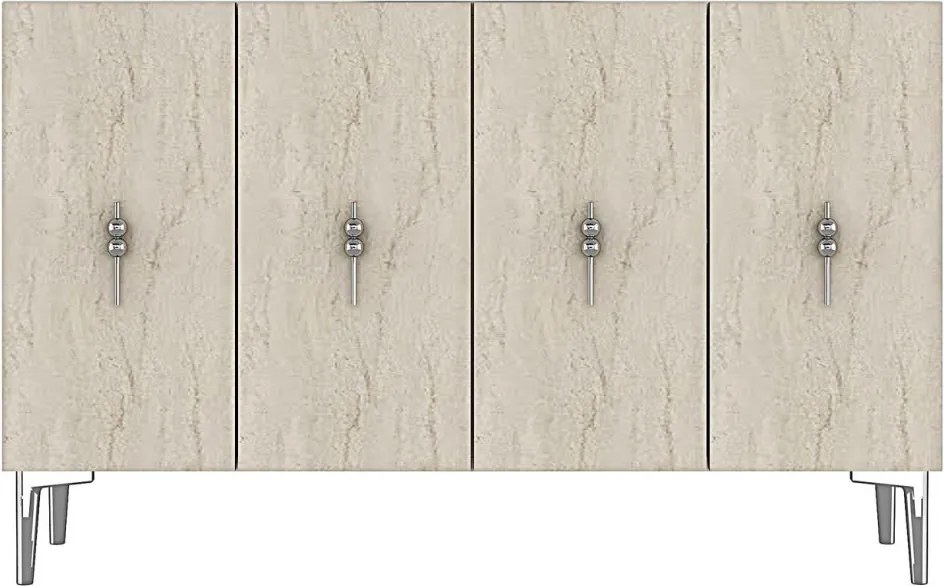 Salkım 120 - White, Travertine, Silver