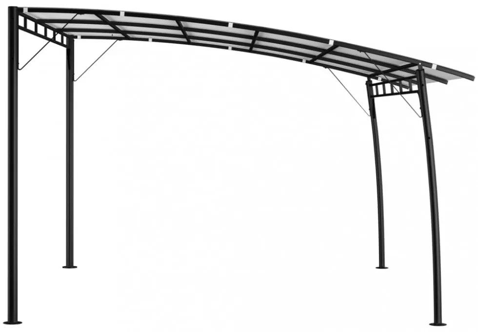 krémszínű kerti napellenző 4 x 3 x 2,55 m