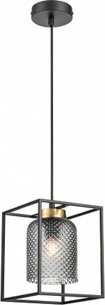 Függőlámpa Üveg Fekete Szürke Black Grey Fém Nappali Hálószoba Étkező