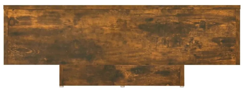 Füstös tölgy színű szerelt fa dohányzóasztal 85 x 55 x 31 cm