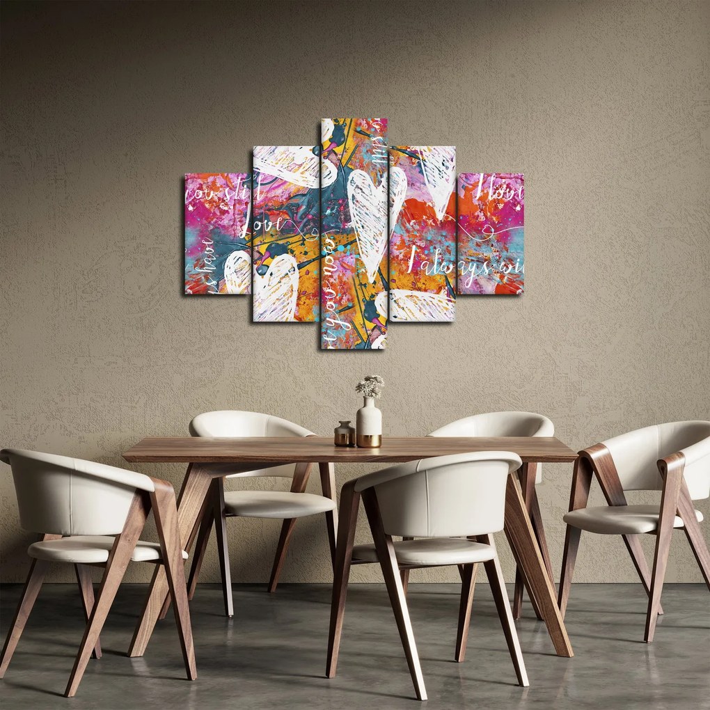 Kép - szív egy absztrakt háttérben (150x105 cm)