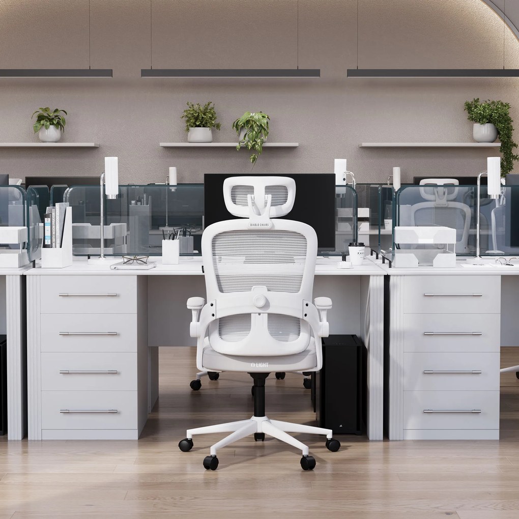 Ergonomikus irodai szék világosszürke Diablo V-Light