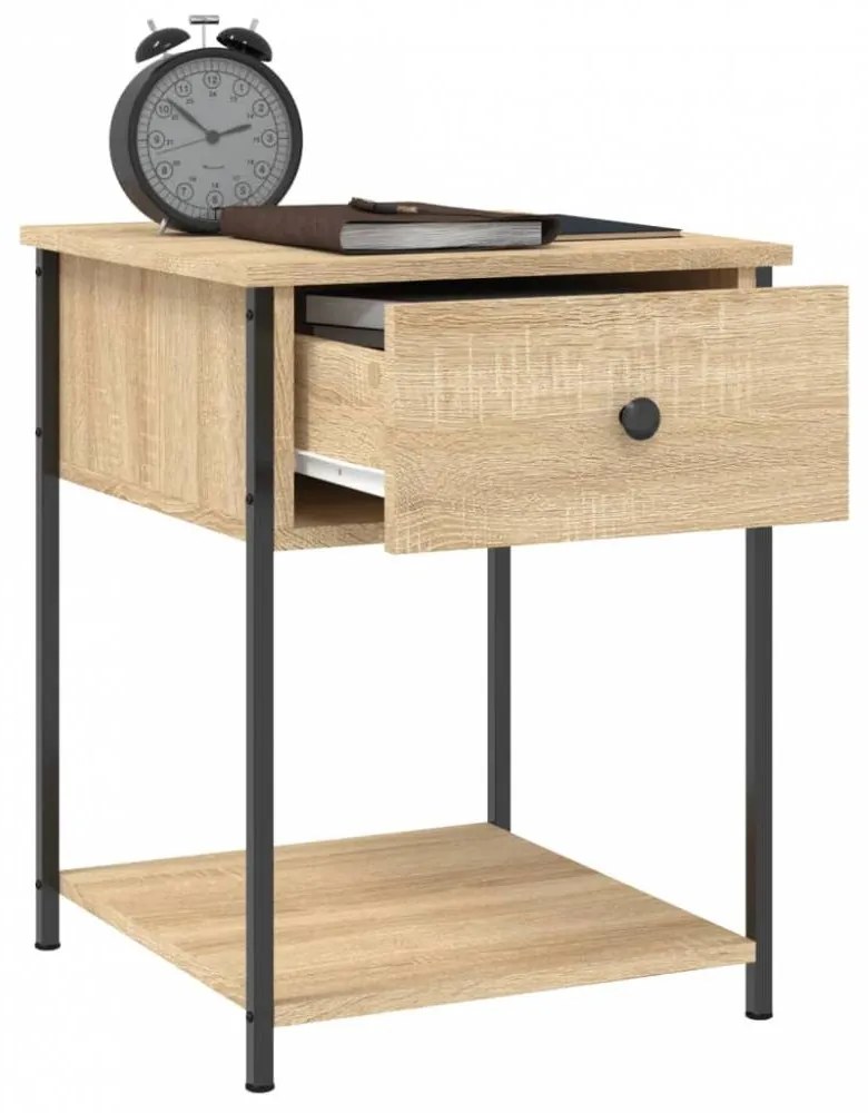 Sonoma tölgy színű szerelt fa éjjeliszekrény 44 x 45 x 58 cm