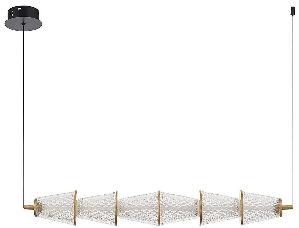 LED Csillár zsinóron SANSA LED/11W/230V arany/átlátszó