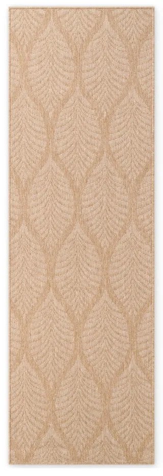 Bézs-elefántcsont színű kültéri-beltéri futószőnyeg 80x250 cm Duet Liora – NORTHRUGS