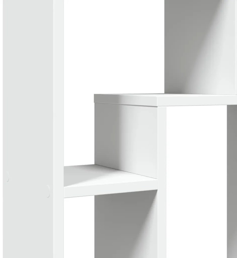 fehér szerelt fa könyvespolc 63 x 20 x 90 cm