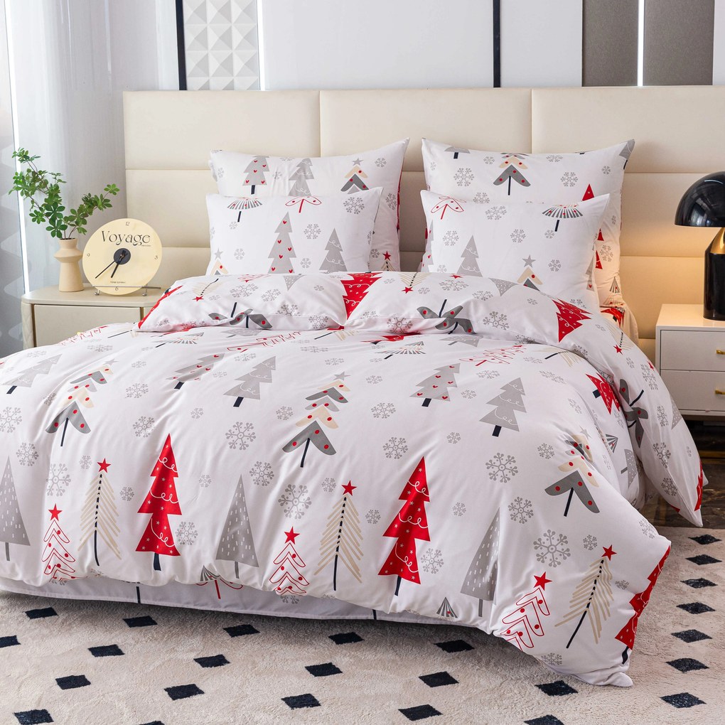 Mikroszálas ágyneműhuzat JINGLE fehér Ágyneműhuzat mérete: 2 db 70 x 90 cm | 200 x 220 cm