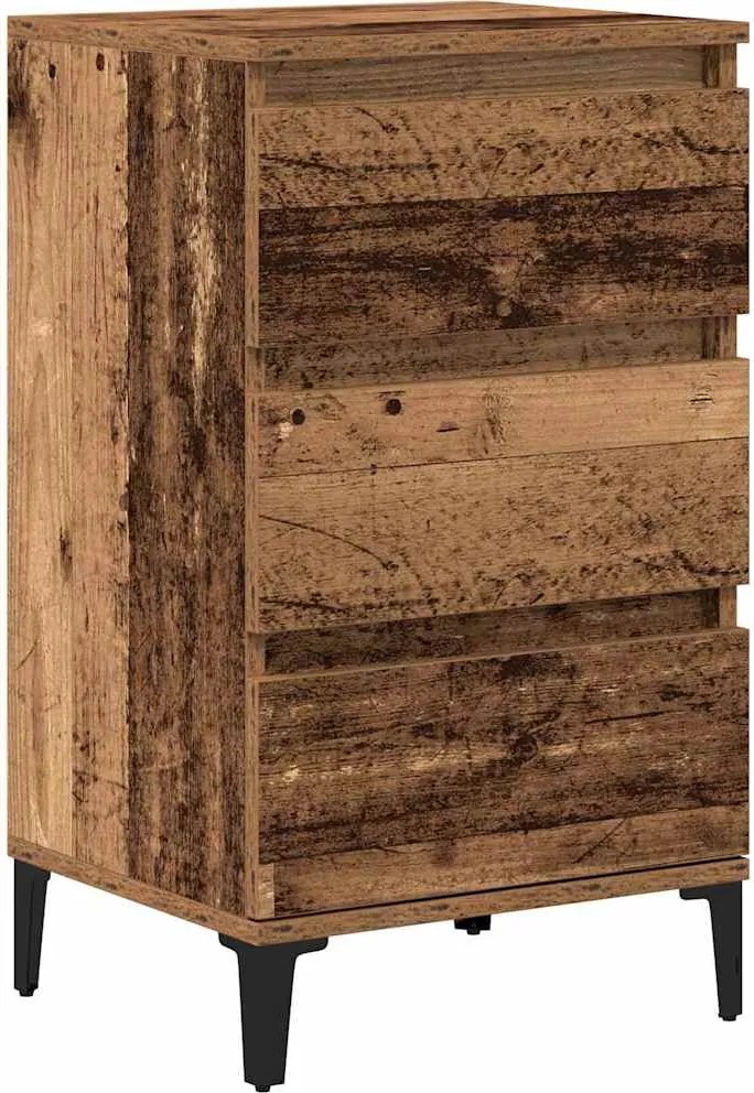 vidaXL Éjjeliszekrény fiókkal Öreg fa 45 x 35 x 44 cm Faanyag