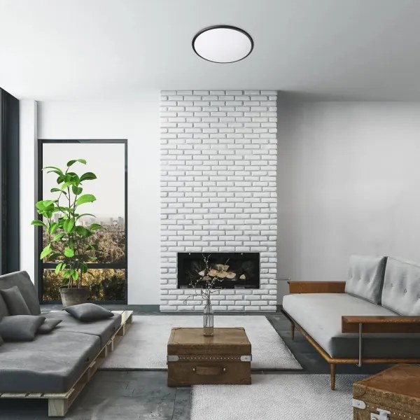 Rabalux 71130 - ENGON LED mennyezeti lámpa 45W, 230V, 3000K, fekete, 48 cm