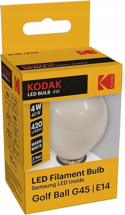 Kodak 30419315 Led Izzó G45/E14 golyó 4/40 O