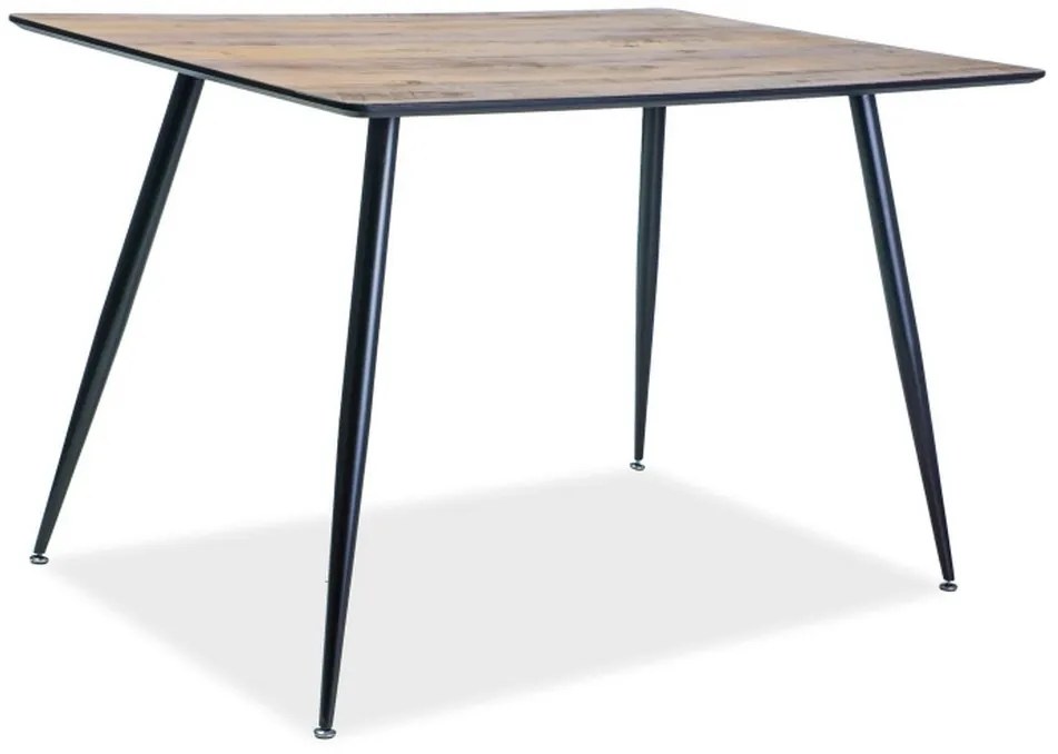 ROMULUS étkező asztal, 120x75x80, dió/fekete