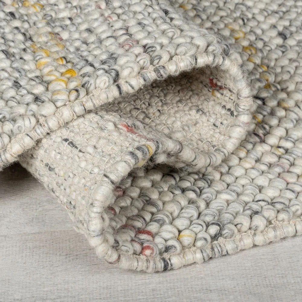 Krémszínű kézi szövésű gyapjúkeverék szőnyeg 120x170 cm Minerals – Flair Rugs