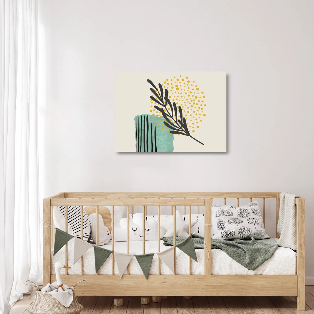 Üveg kép - Absztrakt lapok N⁰3 (70x50 cm)