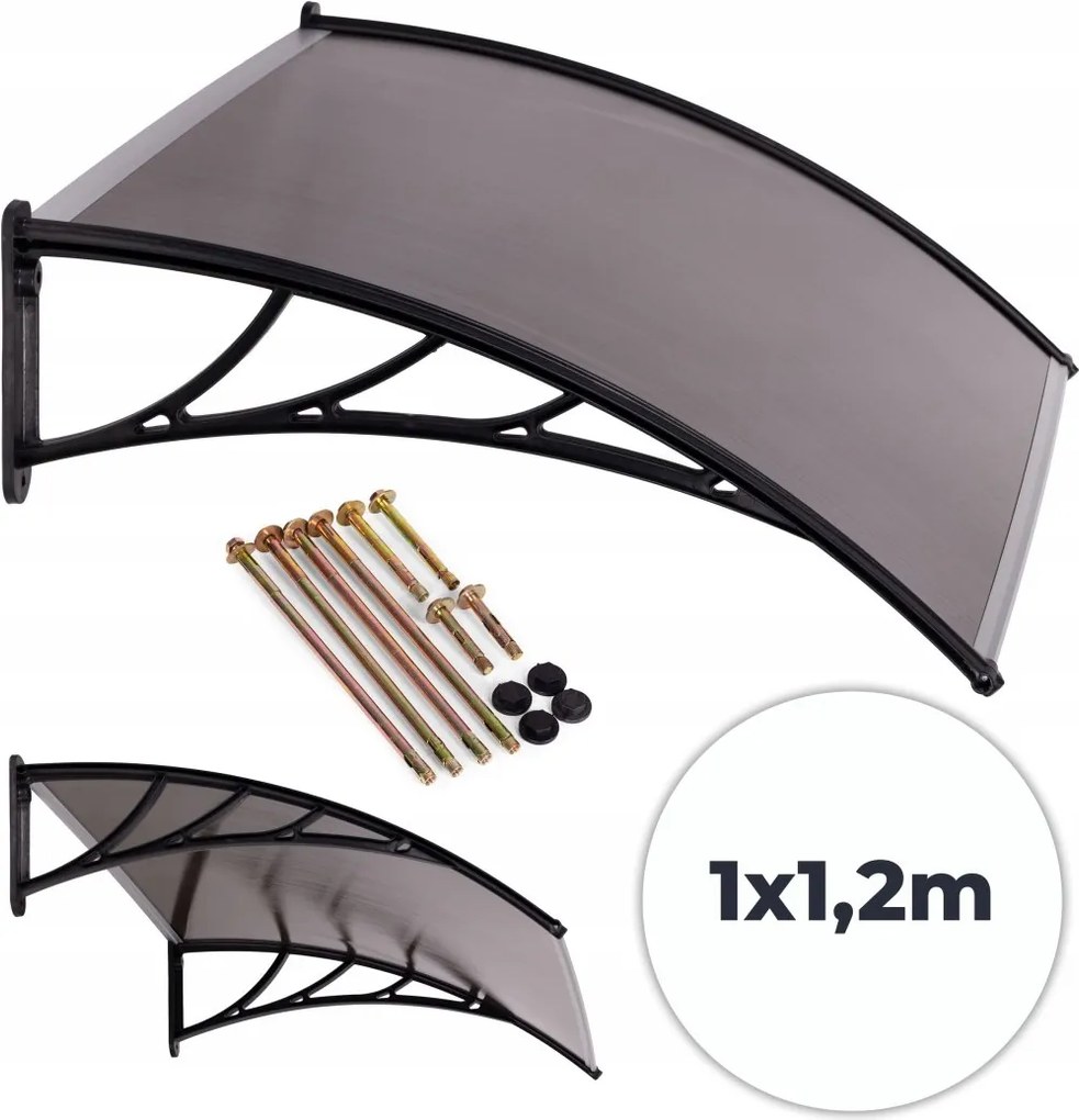 Ajtó fölé szerelhető előtető 120x100 cm polikarbonát fedél MultiGarden MultiG