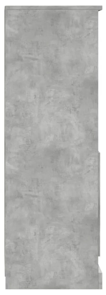 betonszürke szerelt fa magasszekrény 36x35,5x103,5 cm