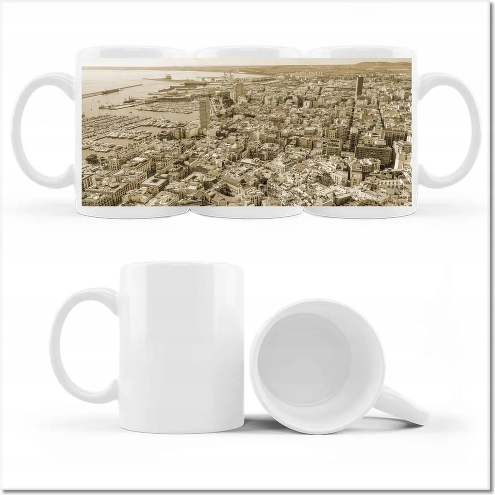 Barcelona Panorama nyomott mintás bögre