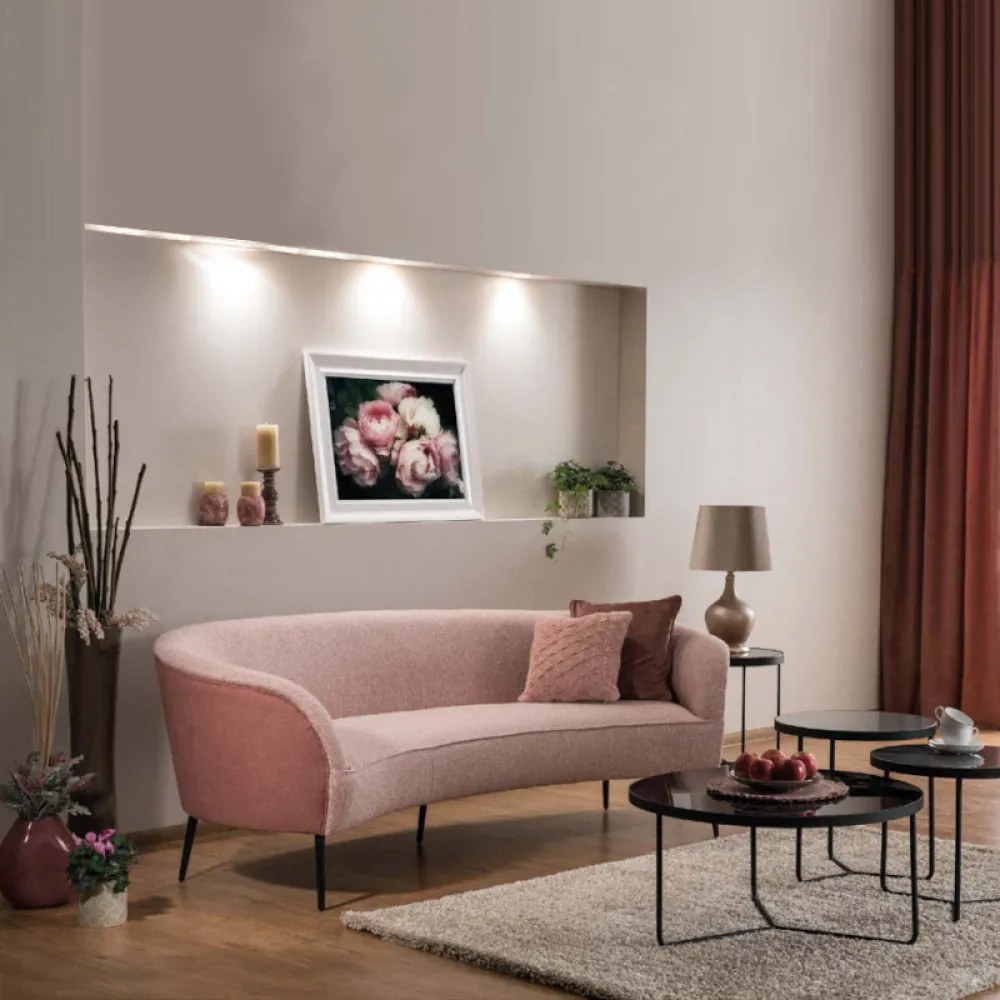 Artemida dohányzóasztal szett Fekete - Szürke 80 cm