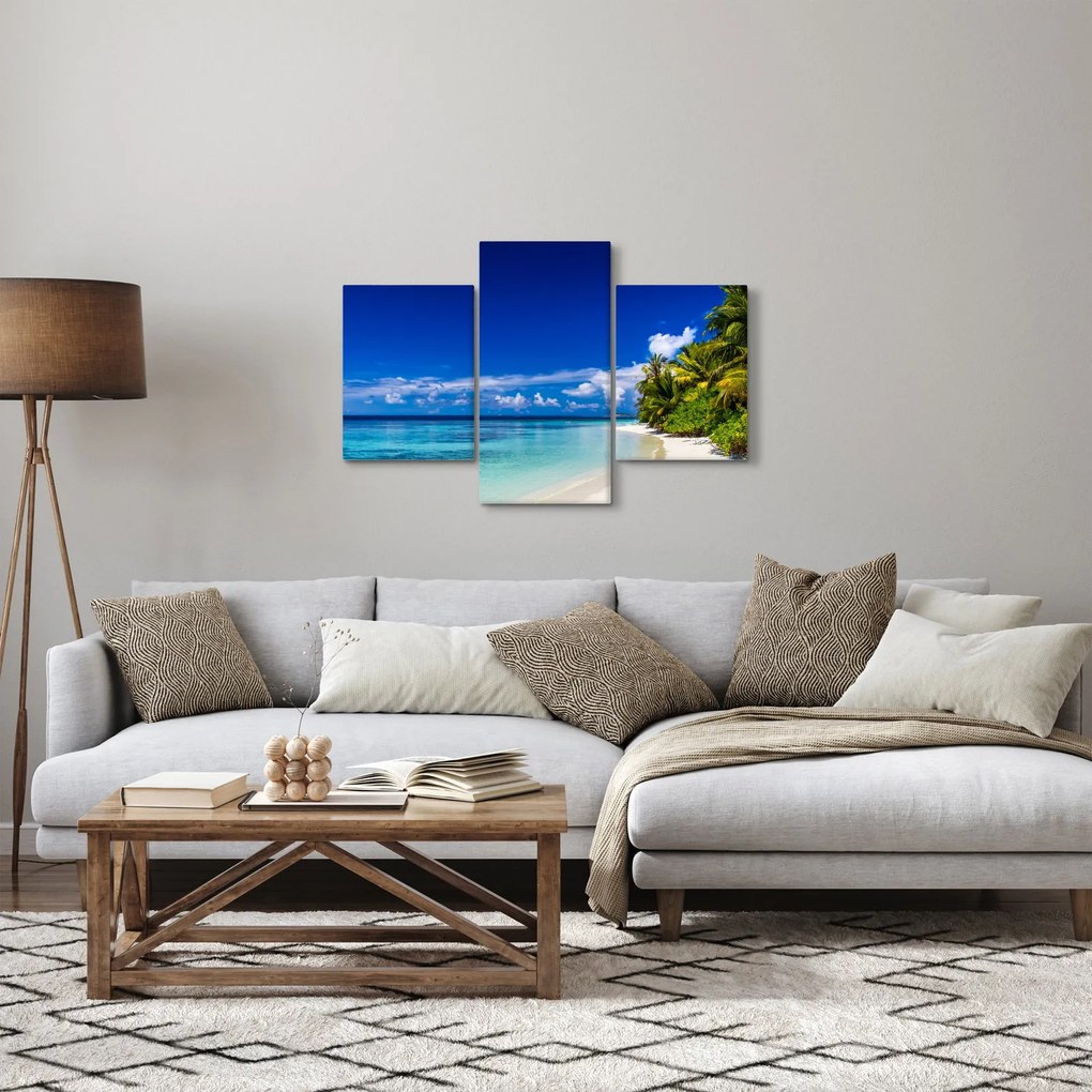 Egy trópusi tengerpart képe (90x60 cm)