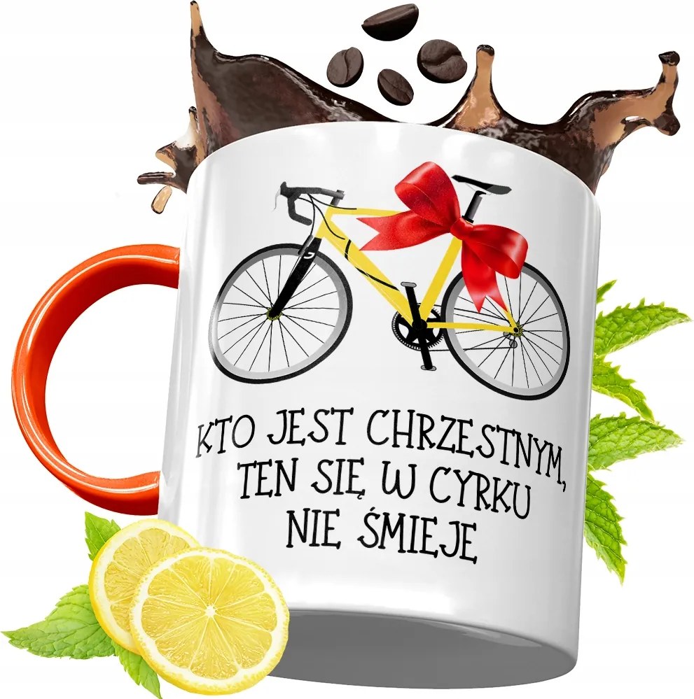 Narancssárga Bögre Keresztanyának Ajándék fényképes nyomattal