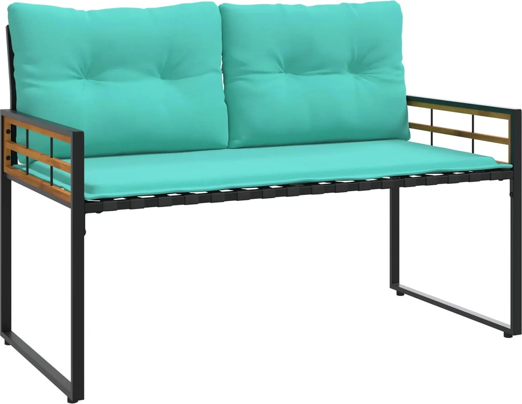 vidaXL Fa réteg pad párnával Egyszínű párnával Türkiz 114 x 55 x 77 cm