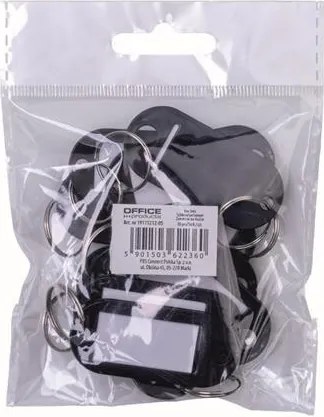 Kulcscímke, 50x20 cm, 10 db, OFFICE PRODUCTS, fekete (D1521205)