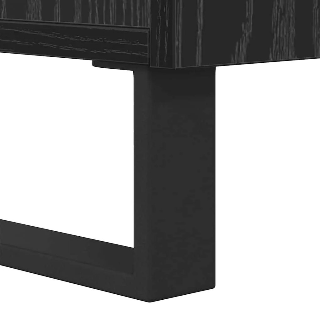 vidaXL Dohányzóasztal Fekete tölgy 104 x 60 x 35 cm Faanyag