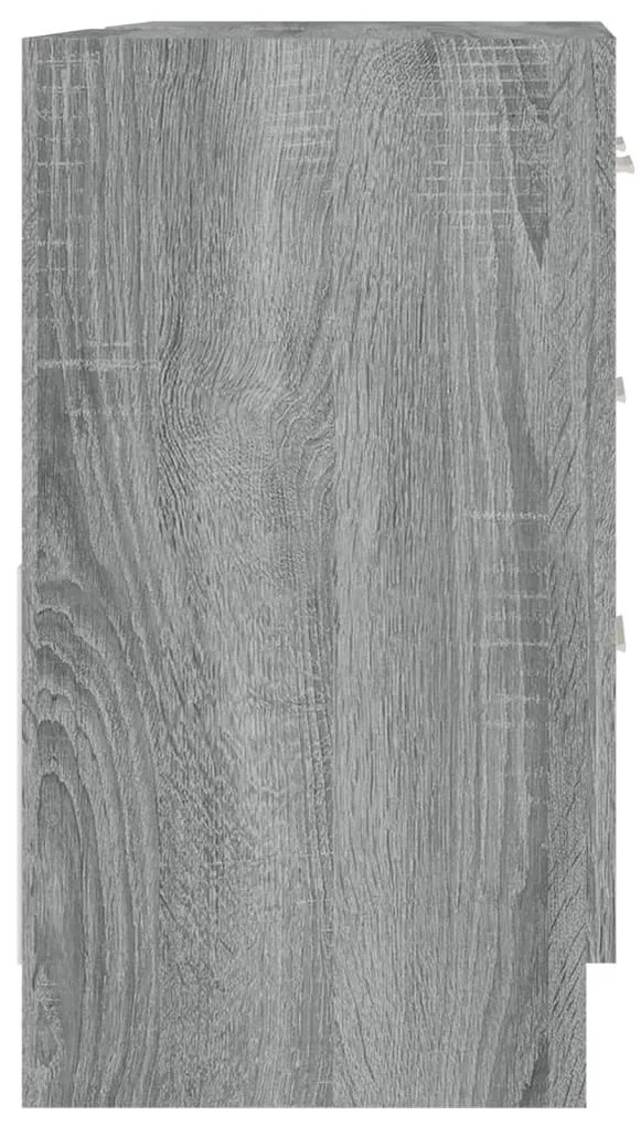 Szürke sonoma színű szerelt fa mosdószekrény 63 x 30 x 54 cm